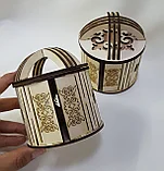 Юрта-шкатулка деревянная,  диаметр 8,5 см, фото 7